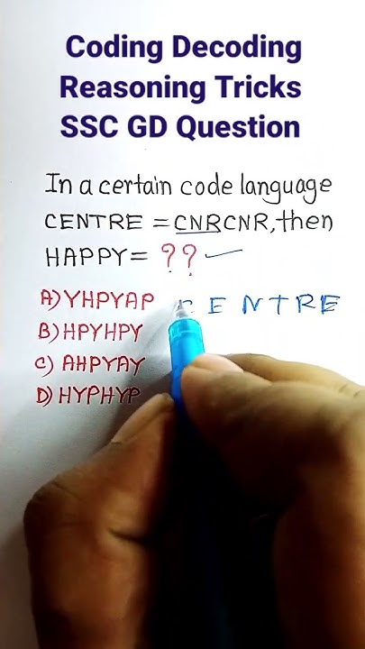 Coding Decoding| Coding Decoding Reasoning Tricks| Reasoning Classes ...