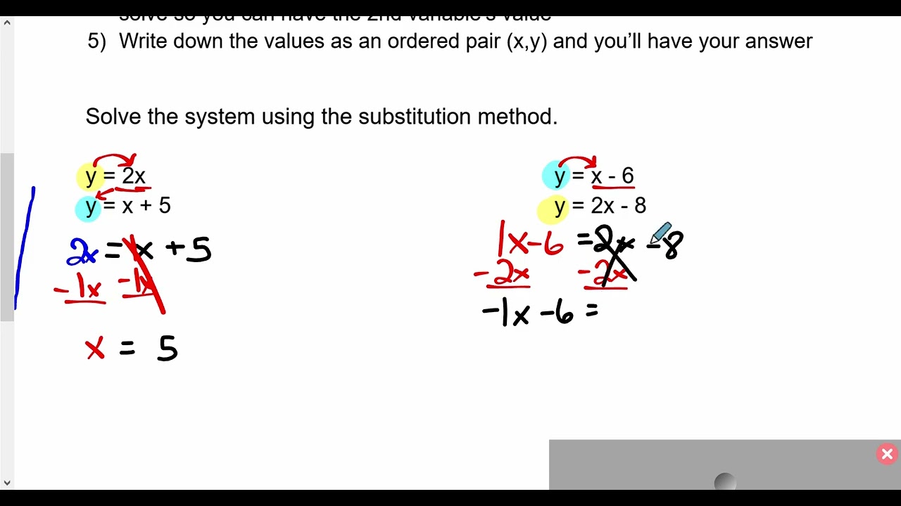 8G Урок 7-4 Метод подстановки