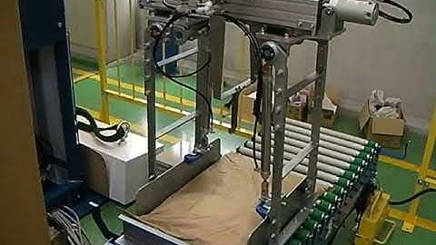 Fuji robot   palletizing into a box bag