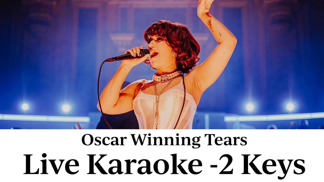 RAYE - Oscar Winning Tears. Live Karaoke (Transposed 2 Keys Down)