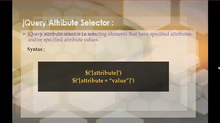 jQuery 8 - Selectors - Attribute selector