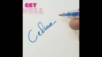 #shorts Writing Celine Dion with Glitter Gel Pen. #Calligraphy #Lettering #handlettering