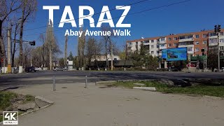 Taraz, Kazakhstan, Abay Avenue 4k Walk