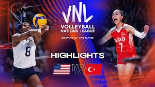 🇺🇸 USA vs. 🇹🇷 TUR - Highlights Week 1 | Women's VNL 2023