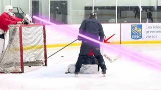 Blocker Side Saves - Goalie Development With Coach Alex Carrier At Hockey Perfo In Quebec Canada