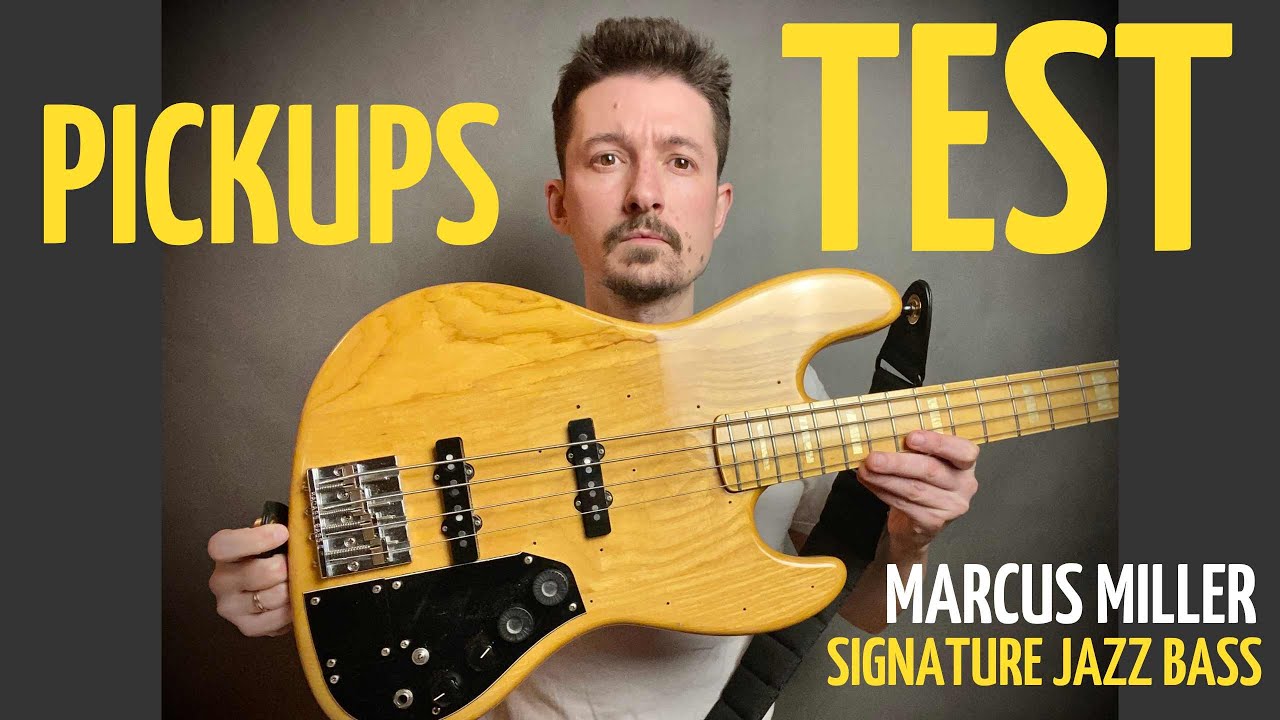 Pickups test on Fender Marcus Miller Signature Jazz Bass (NECKBRIDGEBOTH) YouTube