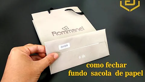 Como colar o fundo da sacola de papel?