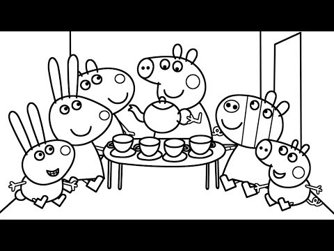 Learning Basic Colors with Peppa Pig Coloring Book Draw