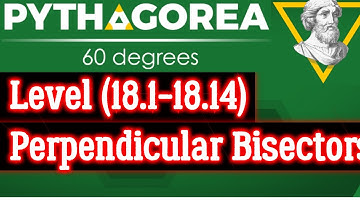 Pythagorea 60 degrees Level (18.1-18.14) Perpendicular Bisectors complete Solutions