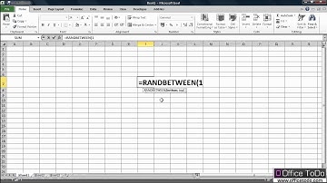 How to generate random number? | Excel 2010