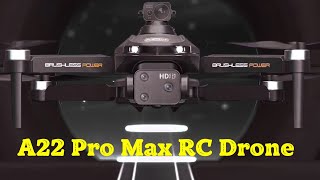 A22 Pro Max RC Drone – 4K HD Camera | 5G WiFi FPV | GPS | Brushless | LCD Screen Remote Control