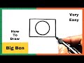 How To Draw Big Ben | Big Ben Drawing Easy | Easy Drawing | Drawing Steps 101