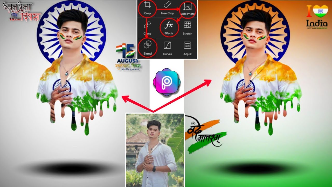 15 August Photo Editing Tutorial | PicsArt Independence Day Photo Editing | 15 August Photo Editing