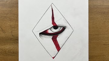 Pennywise Eye Drawing Tutorial – Easy Step by Step