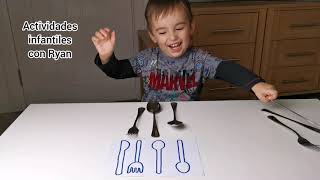 Diy matching activity for kids. Visual discrimination and spatial orientation. Follow directions.