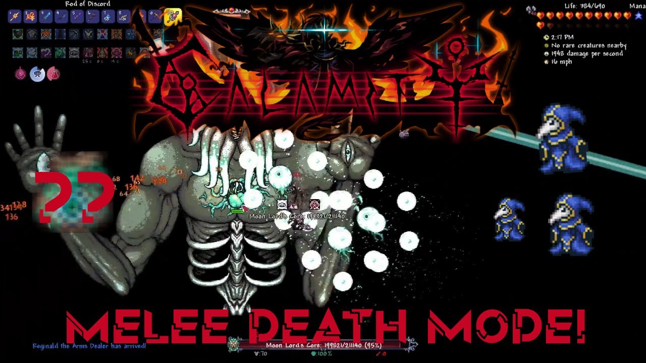 Moon Lord in Death mode! Terraria Calamity Death Mode Melee Ep.13