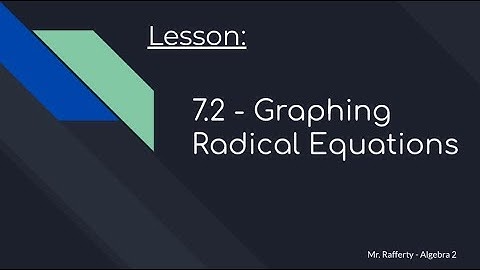 Lesson 7.2 - Graphing Rational Equations