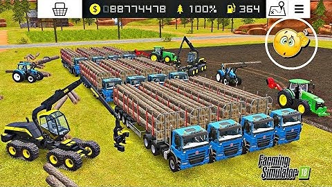 #How To Tree Cutting, And Wood Loading in [Farming simulator 18]...