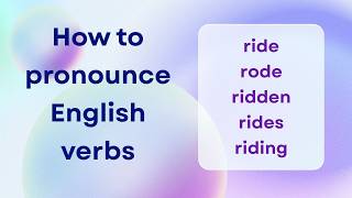 How to pronounce ride in English (ride, rode, ridden, rides, riding) #englishverbs #englishgrammar