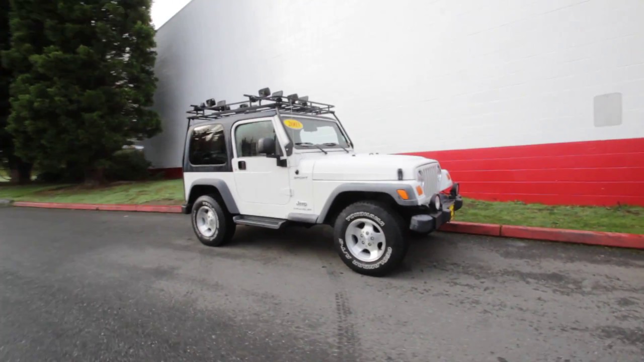 2003 Jeep Wrangler Sport HARD TOP | Stone White Clearcoat | 3P332111 |  Redmond | Seattle - YouTube