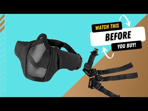 OneTigris 6" Foldable Half Face Mesh Mask Comfortable Adjustable Tactical Lower Face Protective Mask