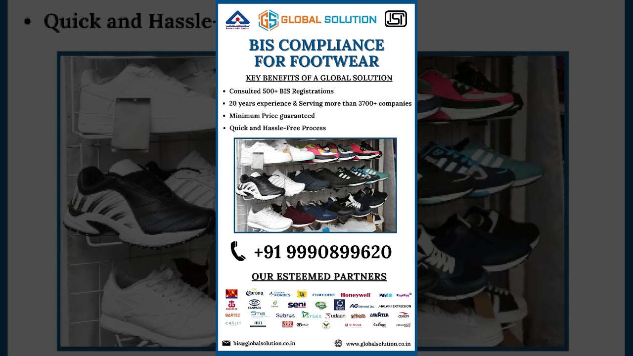 BIS Compliance for Footwear | BIS Compliance |  Bureau of Indian Standards Compliance