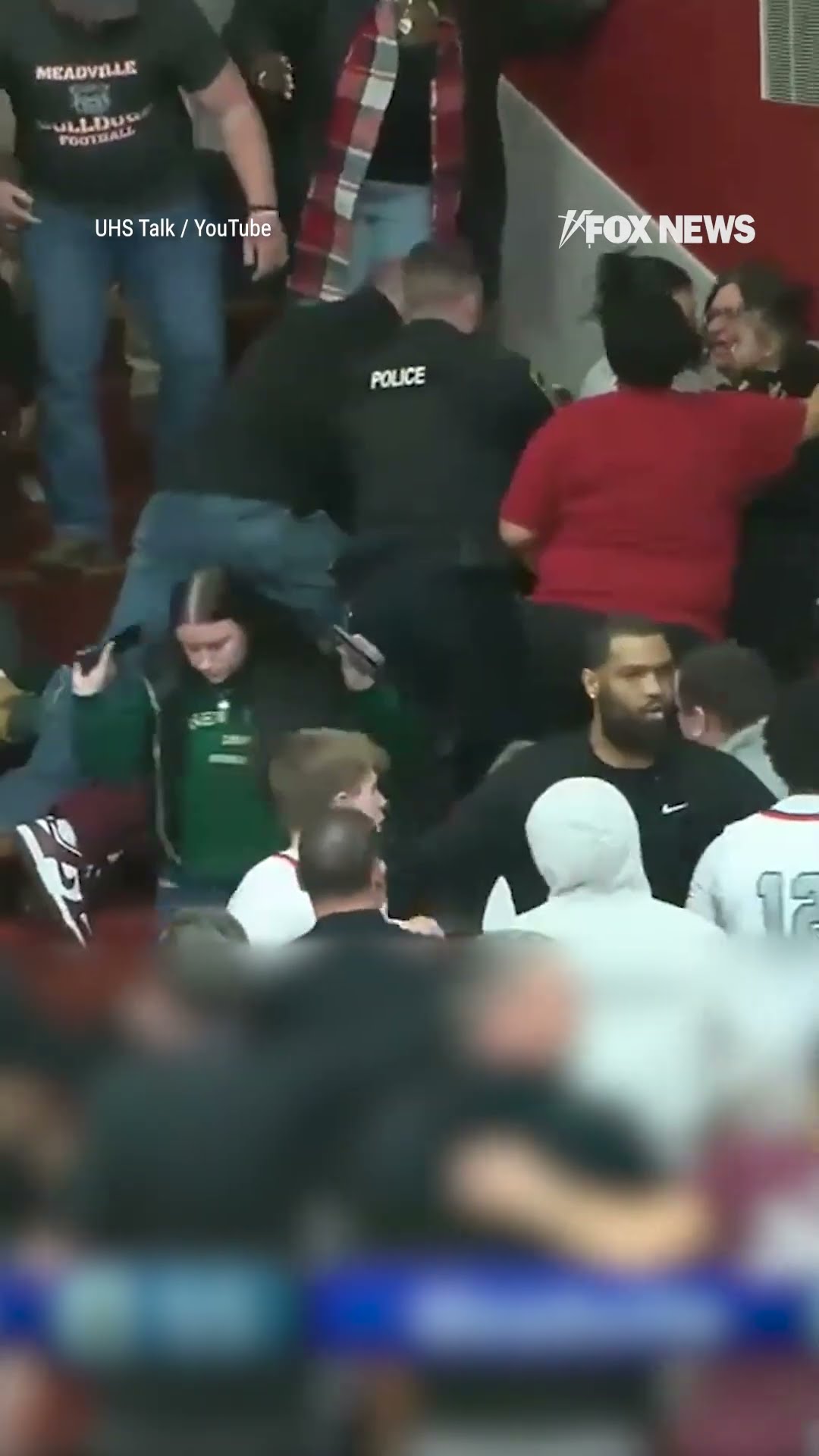Brawl breaks out in stands of high school basketball game