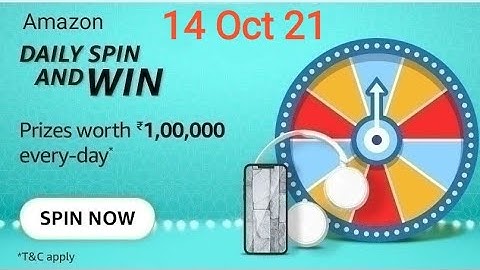 Amazon Daily Spin And Win Quiz Answers Today | 14 October 2021 | Daily QuizTime