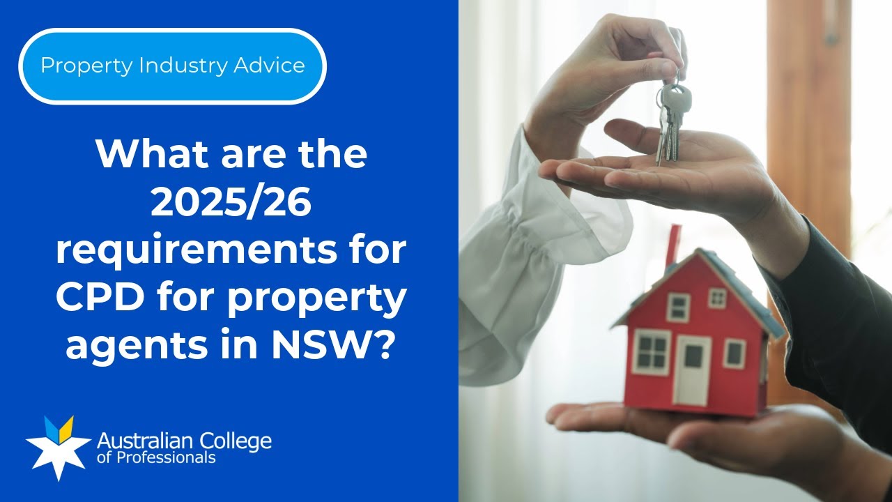 What are the 2025/26 requirements for CPD for property agents in NSW?