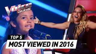 TOP 5 | MOST VIEWED Blind Auditions of The Voice Kids in 2016