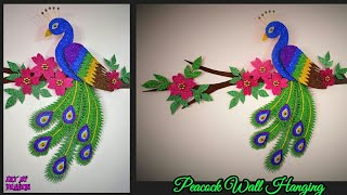 Newspaper wall hanging/newspaper decor/diy decor/room decor/cardboard
hanging how to make peacock | diy decor home dec...