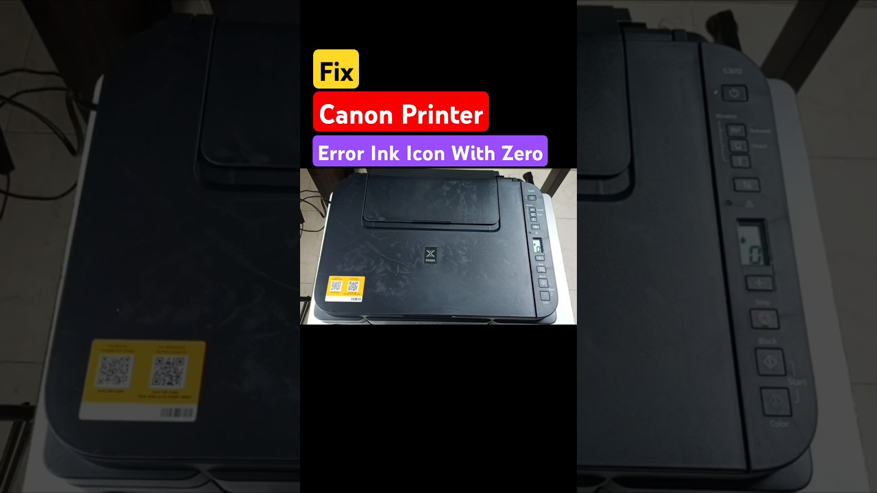 Canon Printer | How to Fix Ink Icon with Zero Error