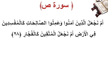 سورة ص الأية 28
