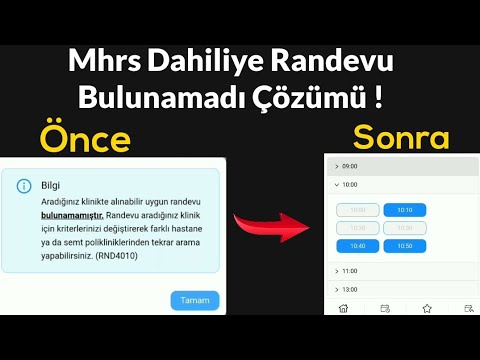 Mhrs Dahiliye Randevusu Alamıyorum Çözümü !