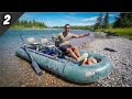 Camping & Fishing on a Inflatable River Raft! (I CAUGHT MY PB)