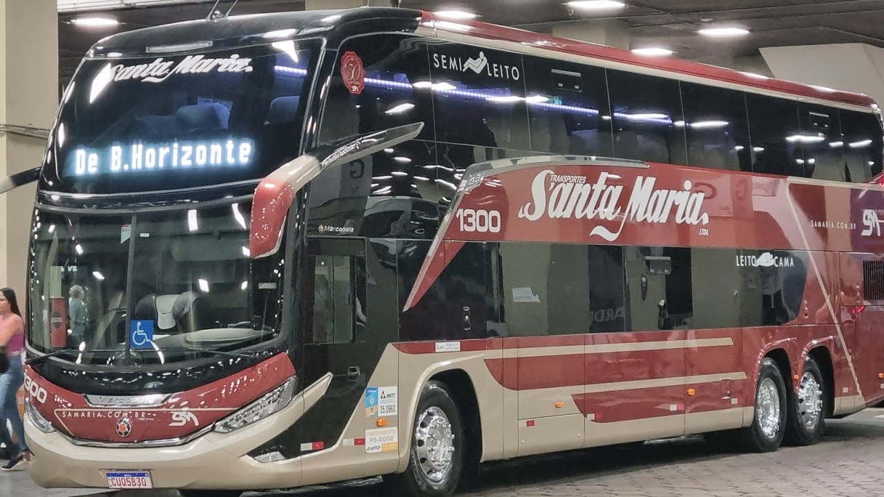 Novo ônibus da Santa Maria Marcopolo G8 DD 