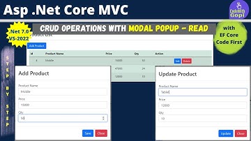 🚀 CRUD Operations Using Modal Popup in ASP.NET Core MVC | CRUD Application with ASP.NET Core - Read