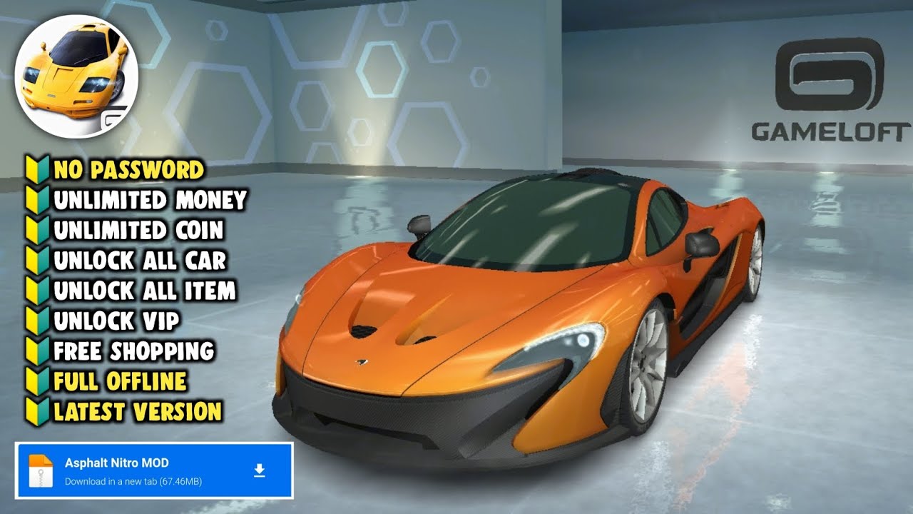 NEW‼️Asphalt Nitro Mod V1.8.0a Apk Terbaru 2025 - Unlimited Money & Unlock All Car