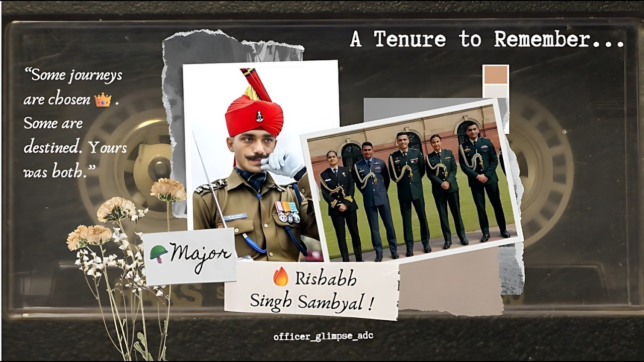 A Heartfelt Tribute to ADC Major Rishabh Singh Sambyal 🇮🇳 Honouring His Service 🎖️⭐