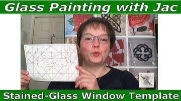 How to DRAW your own STAINED-GLASS WINDOW TEMPLATE for Glass Painting Projects!!