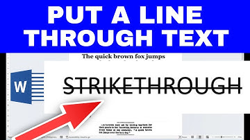 How to Put a Strike Through Text in WORD (Cross Out Words with Strikethrough)