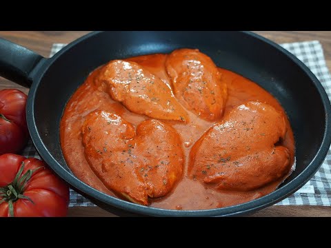 ¡IDEAL PARA LA CENA! PECHUGAS DE POLLO EN SALSA DE TOMATE CREMOSA. FÁCIL Y RÁPIDO