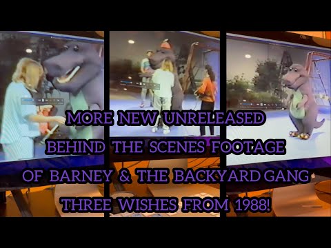 More New Unreleased Behind The Scenes Footage of Barney & The Backyard Gang Three Wishes From 1988!
