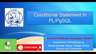 2 Conditional Statement In PLPgSQL
