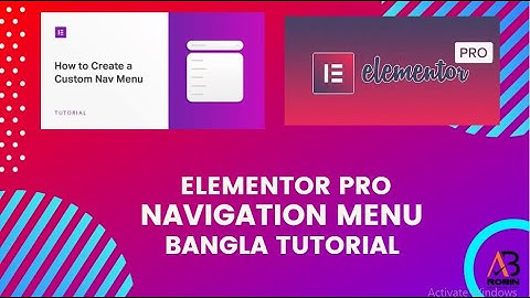 Navigation Menu Elementor  Bangla Tutorial |  Elementor Pro