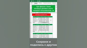 🔥Три фишки в таблице Excel✅Три функции таблицы Эксель которые должен знать каждый #excel #эксель