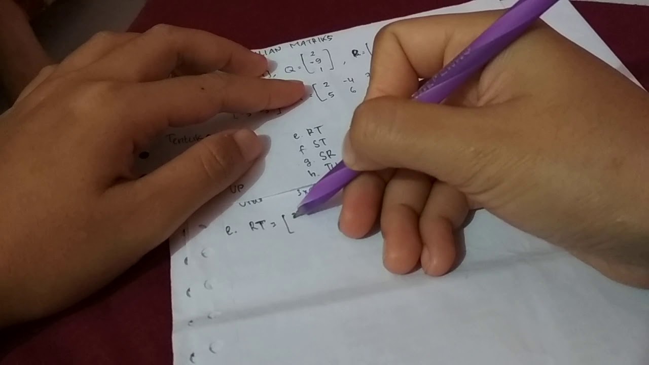 Perkalian Matriks Ordo 3x3 Dan 1x3 Perkalian Matriks Ordo 2x2 Dan 2x3 Youtube