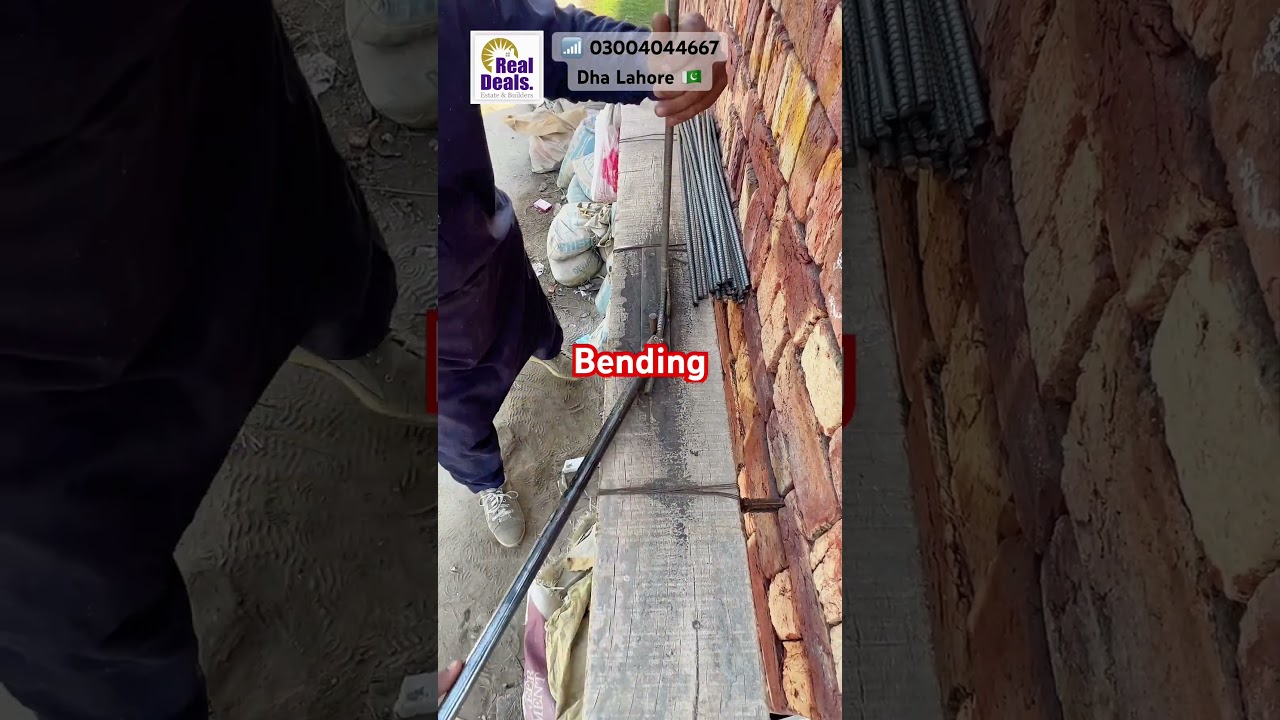 Bending Steel Reinforcing Bars👌 𝘾𝙤𝙣𝙩𝙧𝙖𝙘𝙩𝙤𝙧 𝙞𝙣 𝘿𝙝𝙖 𝙇𝙖𝙝𝙤𝙧𝙚 🙋