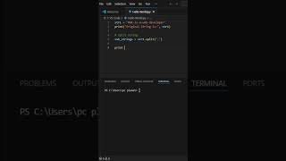 Python masters code for splitting a string #python #coding #pythonprogramming #strings