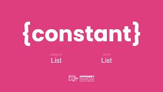 AppSheet List constant Wealth